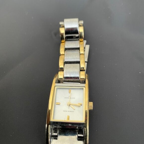 Anne Klein ,2 Tone Silver+Gold+Rectangle Watch – Stainless Steel/Water Resistant - Picture 2 of 4